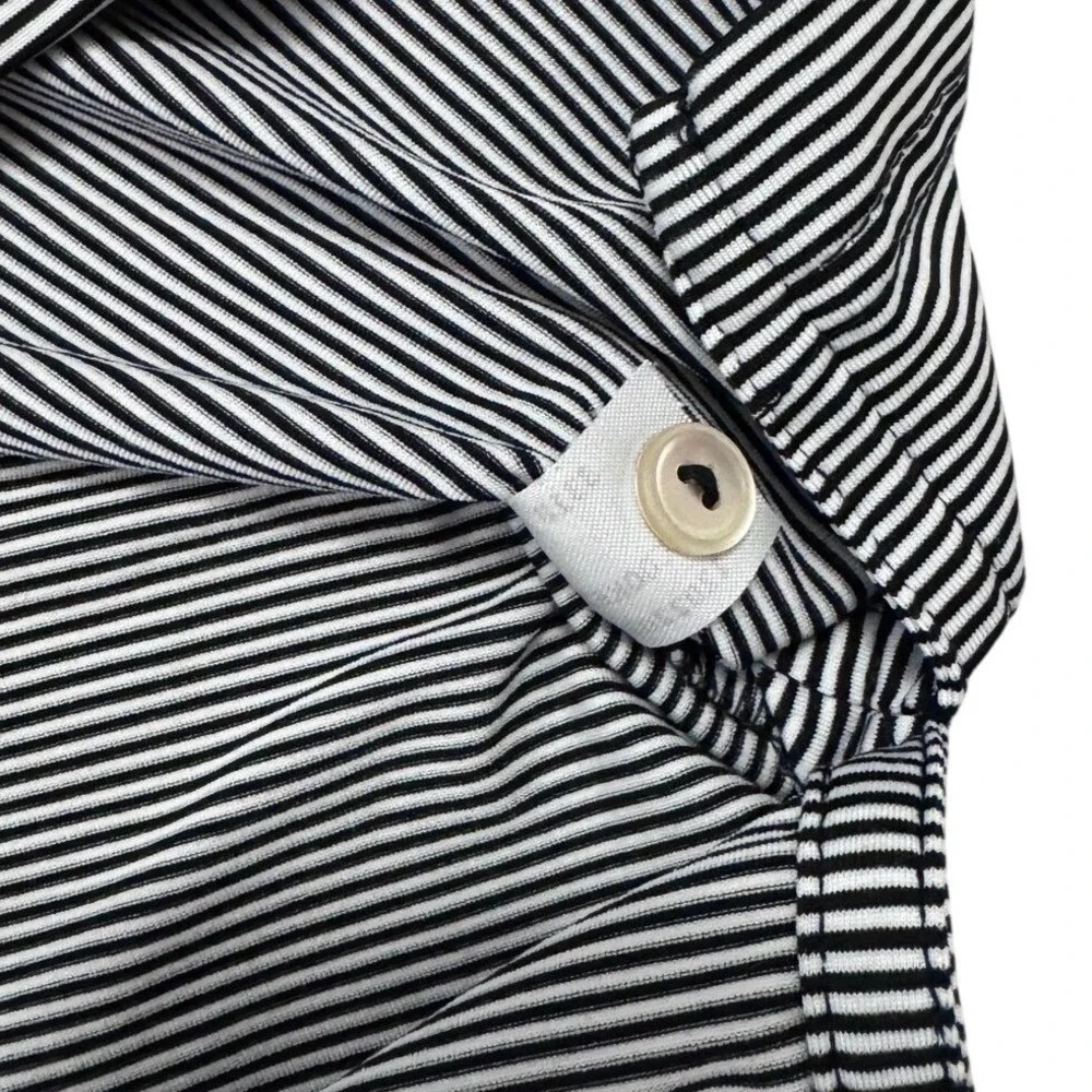 Peter Millar Summer Comfort Performance Polo Shirt Mens XL Black White Striped - Picture 8 of 8